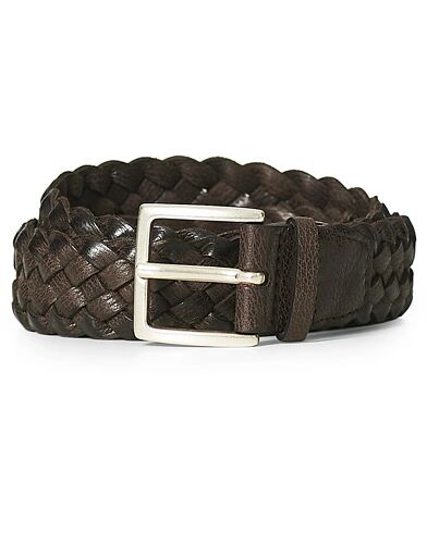 Orciani Braided Belt 3,5 cm Dark Brown