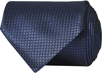 Zegna Silk Jacquard Tie Navy