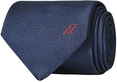 Brioni Testimonial Jacquard Silk Tie Navy