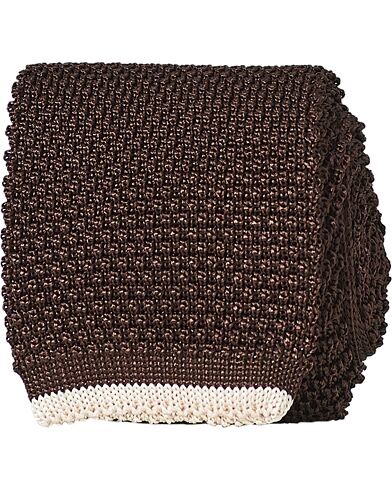 Brunello Cucinelli Knitted Tie Brown