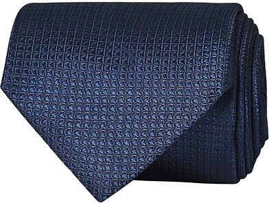 Canali Structured Silk Tie Navy 8 cm