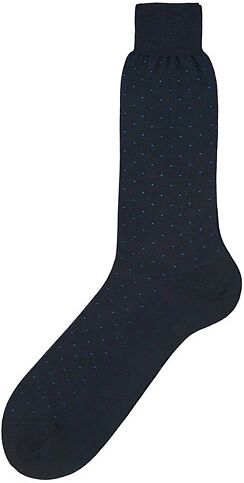 Bresciani Cotton Dot Short Socks Navy