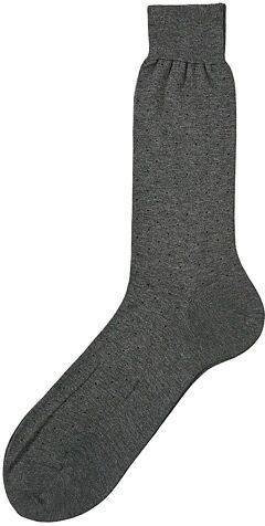 Bresciani Cotton Dot Short Socks Grey