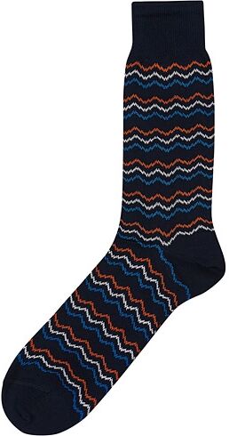 Missoni Crochet Knit Socks Navy