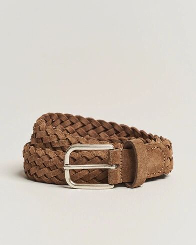 Anderson's Woven Suede Belt 3 cm Light Brown