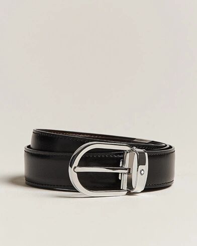 Montblanc Reversible Horseshoe Buckle 30mm Belt  Black/Brown