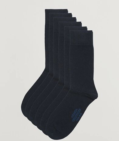 Amanda Christensen 6-Pack True Cotton Socks Dark Navy