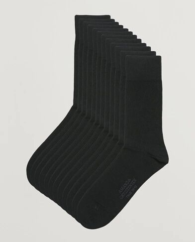 Amanda Christensen 12-Pack True Cotton Socks Black