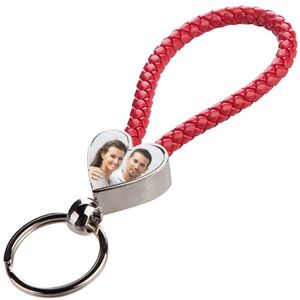 Ocadeau Porte clef coeur corde rouge