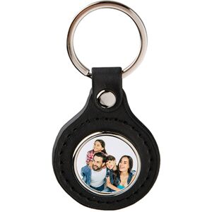 Porte clef cuir rond photo