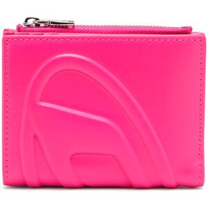 Diesel - Petit portefeuille en cuir avec logo embossé - Petits Portefeuilles - Femme - Rose UNI - Publicité