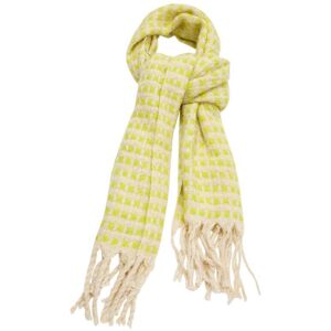 Promod Echarpe à damier Femme Jaune Unique