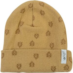 Lodger Beanie Print Rib 6-12 months bonnet d’enfant Honey 1 pcs