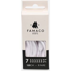 Lacets Plat 120 cm par Famaco Blanc T.U Accessoires - Publicité