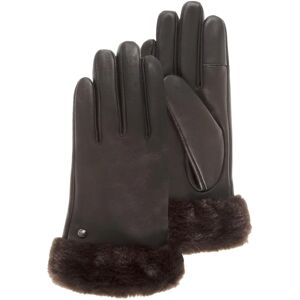 Gants Femme cuir bord fourrure Marron 6.5