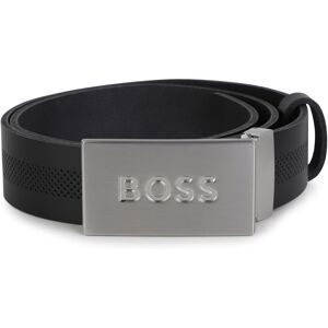 Boss Ceinture en cuir boucle plate GARCON 85 Noir - Publicité