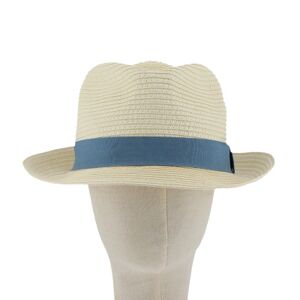 Chapeau homme beige et bleu - taille 59-61cm - atla for men Ecru - Publicité