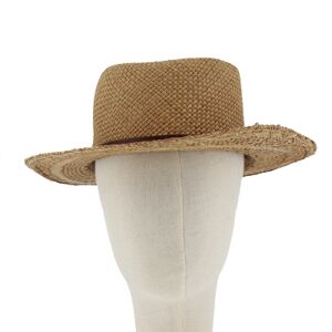 Chapeau de paille - femme -57cm Marron - Publicité