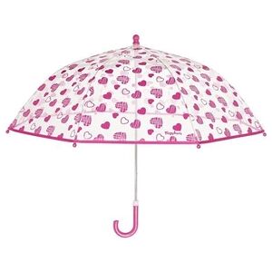 Playshoes parapluie pour enfants Hartjesfilles 70 cm transparent/rose - Publicité