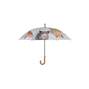 Esschert Design - Grand parapluie bois et métal toile polyester Hiver - Publicité