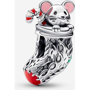 Pandora Charm Festif Souris & Chaussette Rouge one size female