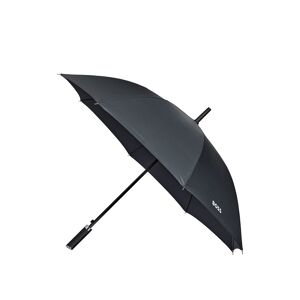 Parapluie à motif quadrillage avec poignée à logo embossé Noir pcs. Publicité