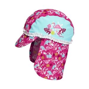 Playshoes Casquette anti-UV enfant bleu flamant rose