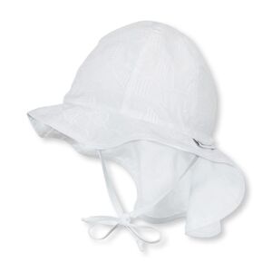 Sterntaler Chapeau enfant protège-cou anti-UV Jersey blanc 49 cm