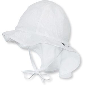 Sterntaler Chapeau enfant protege-cou anti-UV Jersey blanc