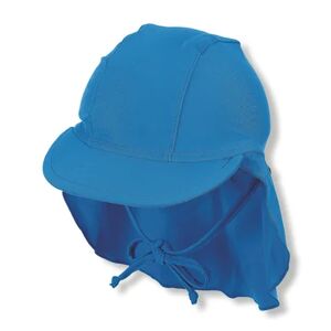 Sterntaler casquette a visiere avec protection du cou bleu