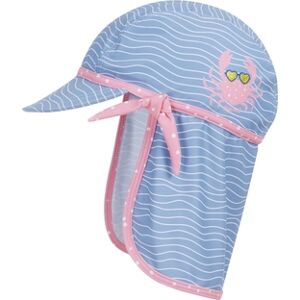 Playshoes Casquette de protection contre les UV crabe bleu-rose