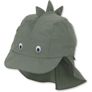 Sterntaler Casquette enfant visiere protege-cou vert fonce