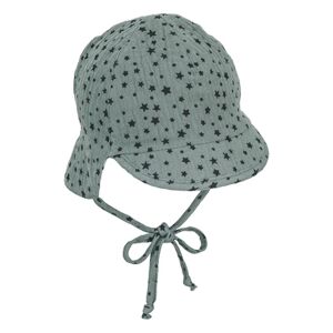 Sterntaler Casquette a visiere reversible avec protection du cou vert fonce