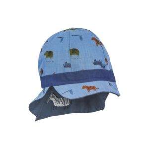 Sterntaler Casquette a visiere reversible avec protection du cou bleu