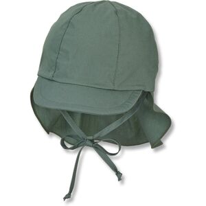 Sterntaler Casquette a visiere avec protection du cou vert fonce