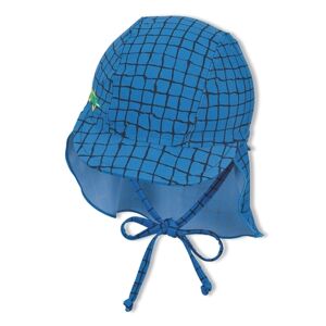 Sterntaler Casquette a visiere avec protege-cou bleu