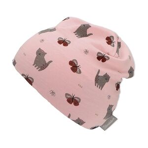 Sterntaler Bonnet Slouch papillon/chat rose