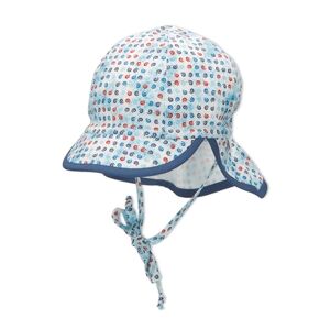 Sterntaler Casquette avec protection de cou Kringel blanc 47 cm