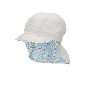 Sterntaler Casquette a visiere avec protection de nuque Poissons gris clair