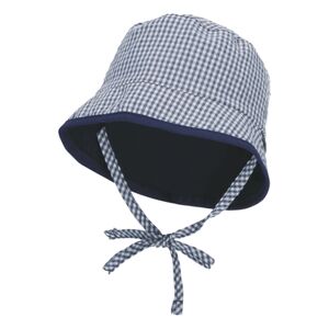 Sterntaler Chapeau de pecheur reversible a carreaux vichy marine