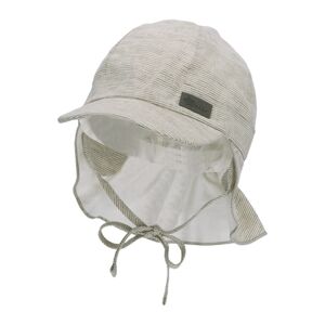 Sterntaler Casquette a visiere avec protege-nuque milleraies vert fonce