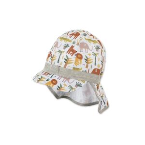 Sterntaler Casquette avec protection de cou Animaux blanc