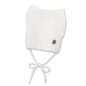 Sterntaler Bonnet tricote oreille de chat ecru