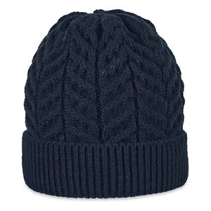 Sterntaler Bonnet tricote a revers marine