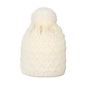 Sterntaler Bonnet tricote a pompon losange ecru