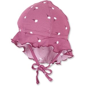 Sterntaler Casquette a visiere avec protection de cou fleurs pourpre