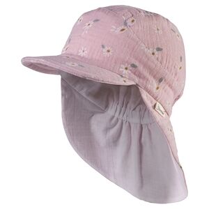 Sterntaler Casquette avec protege-nuque marguerite rose velours