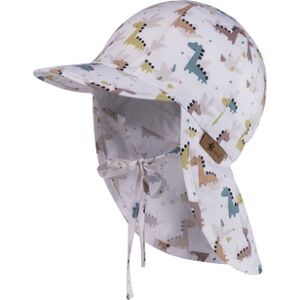 Sterntaler Casquette avec protection de nuque Dinos blanc