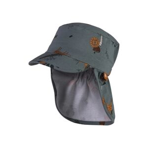 Sterntaler Casquette avec protection de cou animaux vert mat