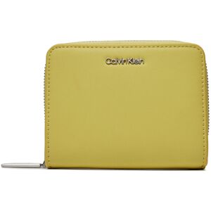 Portefeuille femme petit format Calvin Klein Ck Must Z/A Wallet W/Flap Md K60K607432 Jaune - Publicité